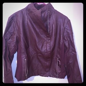 INC faux leather jacket